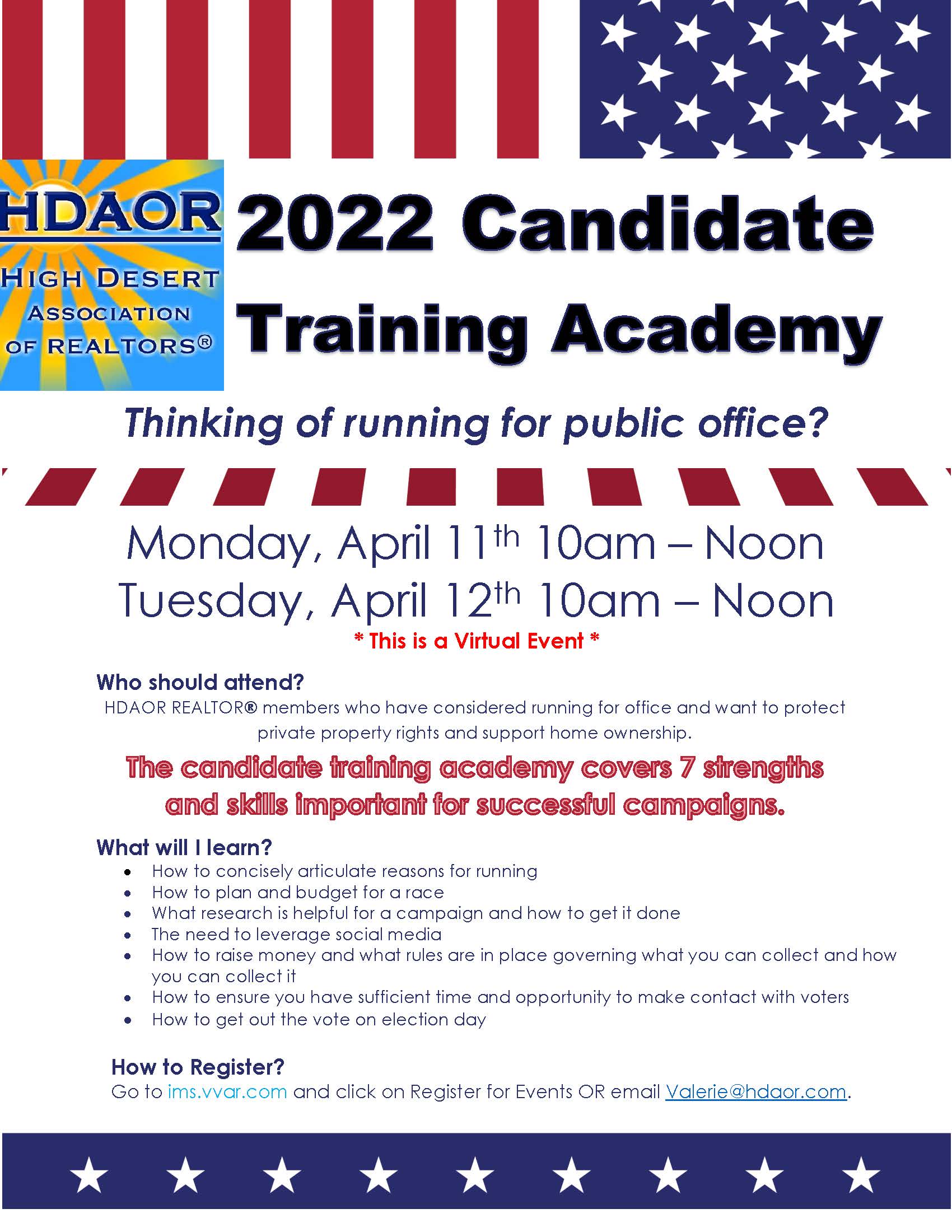 2022  candidate training flyer picture