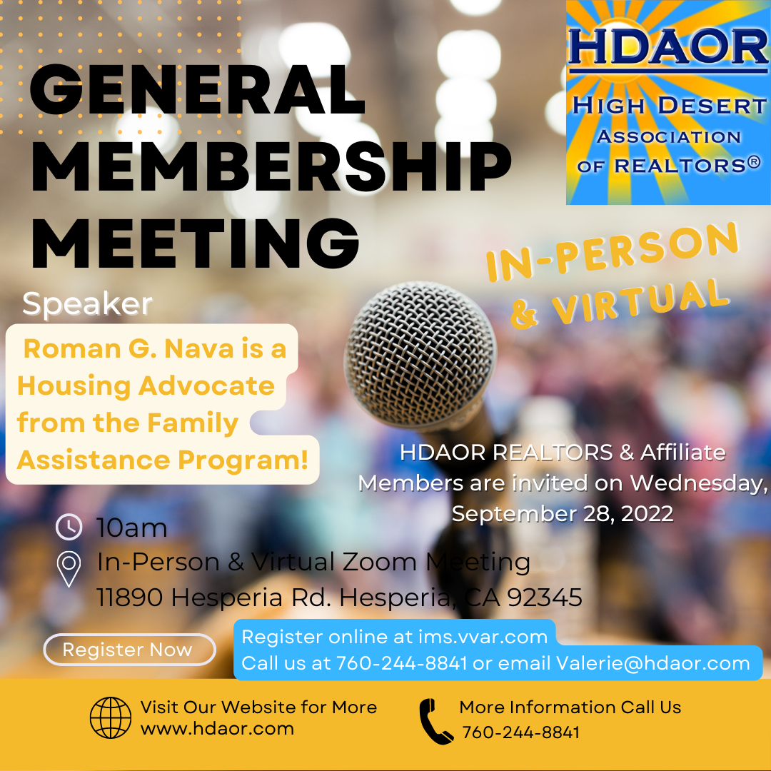 general membership meeting card