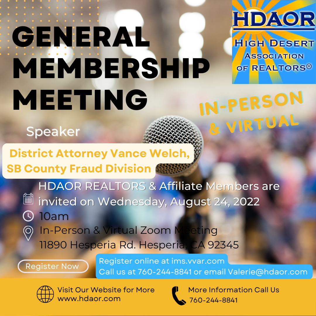 General Membership Meeting Invite